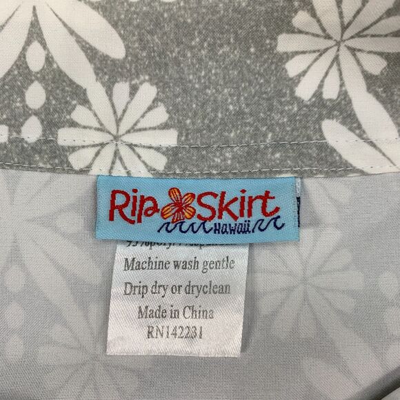 RipSkirt Skirt Women S Small Gray Hook And Loop Wrap Adjustable Cover Up Hawaii - Picture 4 of 11